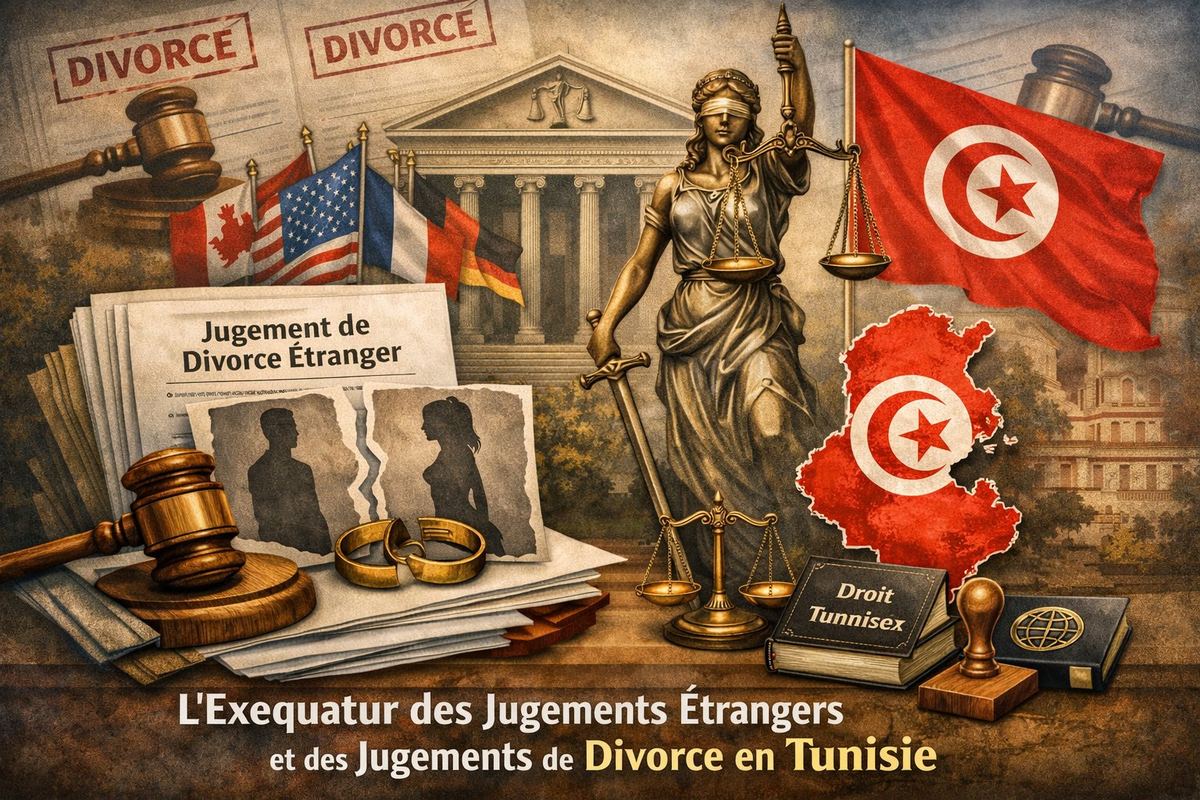 Exequatur d’un jugement de divorce étranger en Tunisie : procédure, conditions et avocat